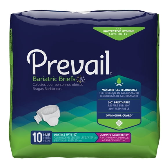 Prevail Specialty Bariatric B Heavy Absorbency Brief, 40 Ct