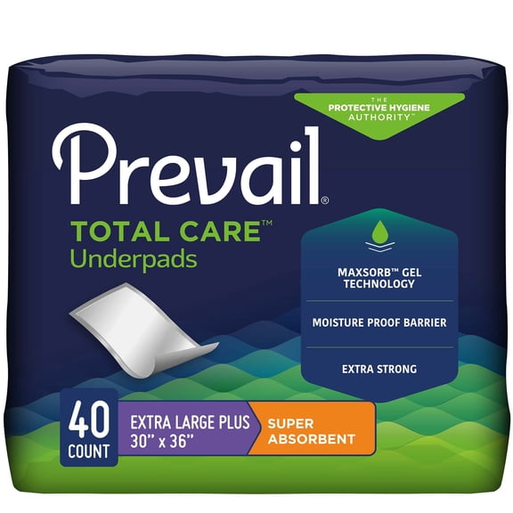 Prevail Super Absorbent Premium Underpad PV-410, Peach, X-Large, 40 Ct
