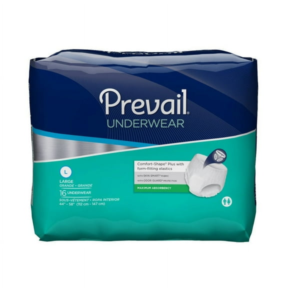 Prevail Super Plus Underwear ''Large, 45 - 58 , 16 Count'' 8 Pack