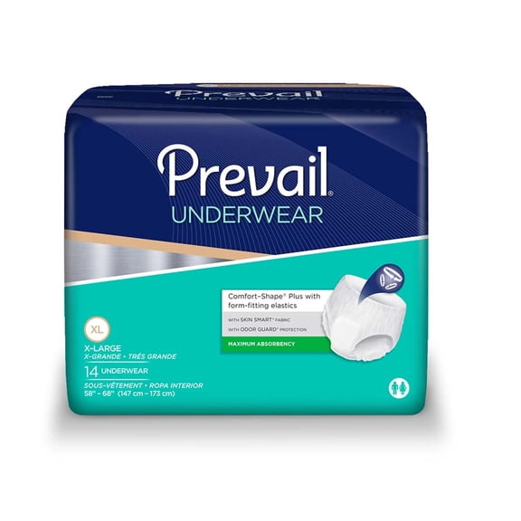 Prevail Super Plus Underwear XLarge 58 68 Part No. PVS514 Qty Per Case