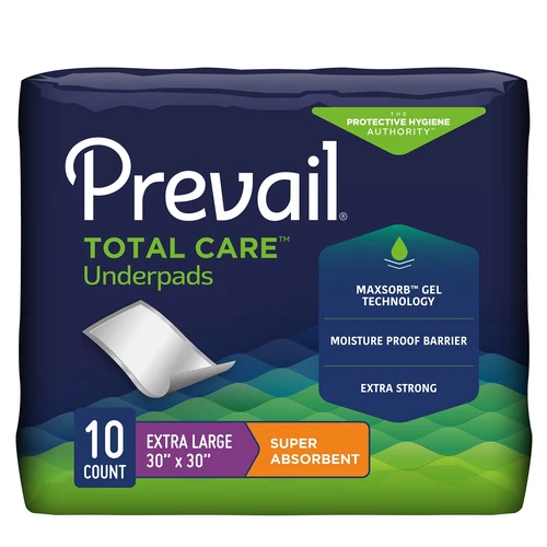 Prevail Total Care Underpad Heavy Absorbency 30X30" 10 ct