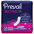 thumbnail image 1 of Prevail Ultimate Absorbency Incontinence Bladder Control Pads, Regular Length, 33 Count, 1 of 5