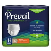 Prevail Underwear, Extra Absorbency, XL, 54 - 64 Inches, 14 Count, 4 Pack