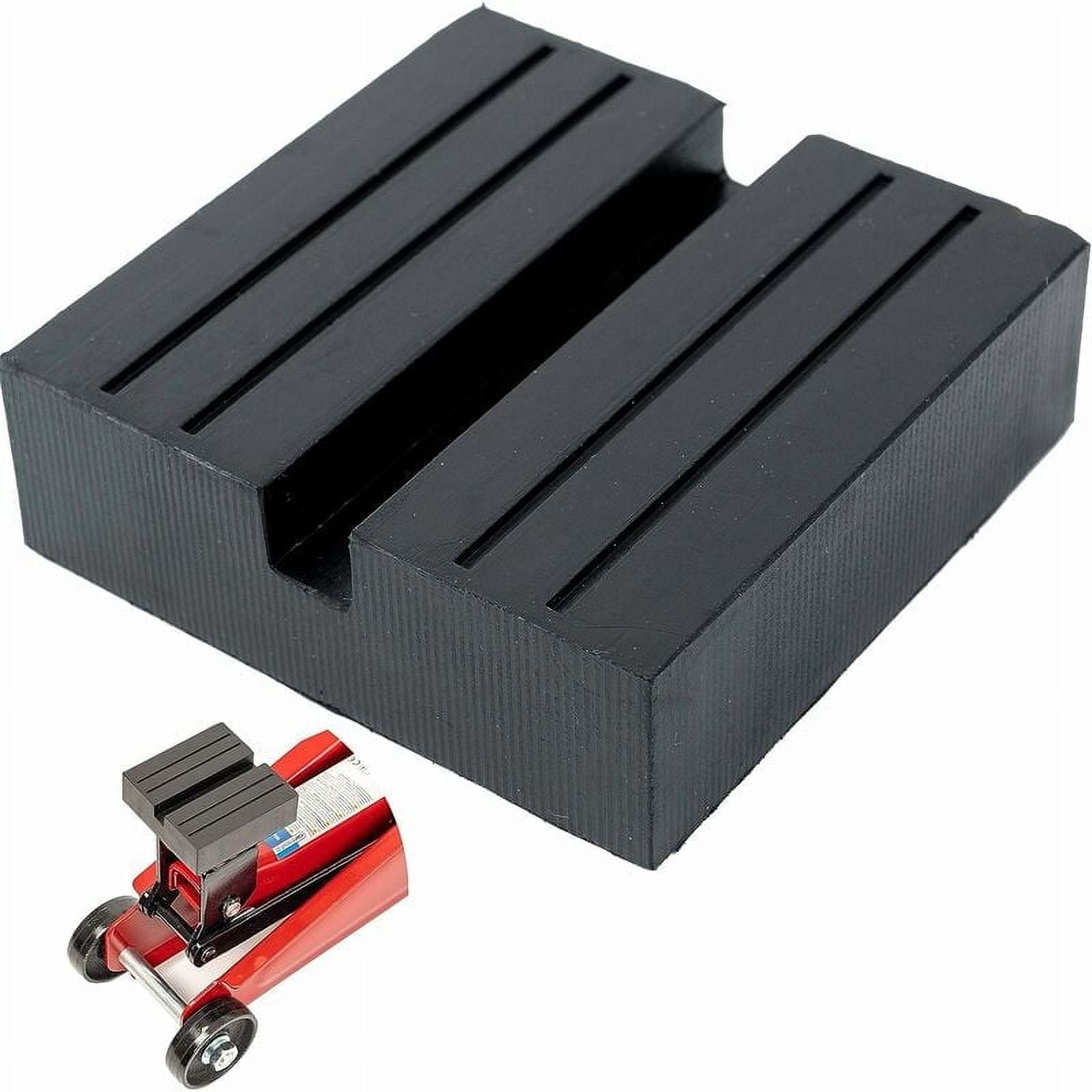 Prevent Frame Rails Bending With Universal Floor Jack Rubber Pad, Soft Absorbent Car Weight Support And Groove Design Protection, For Jocks Up To 3.5 Tonnes
