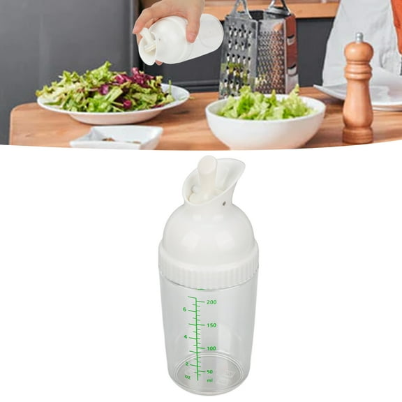 Prevent Leakage Easy To Operate Salad Dressing Container Drop   With Lid For Kitchen White
