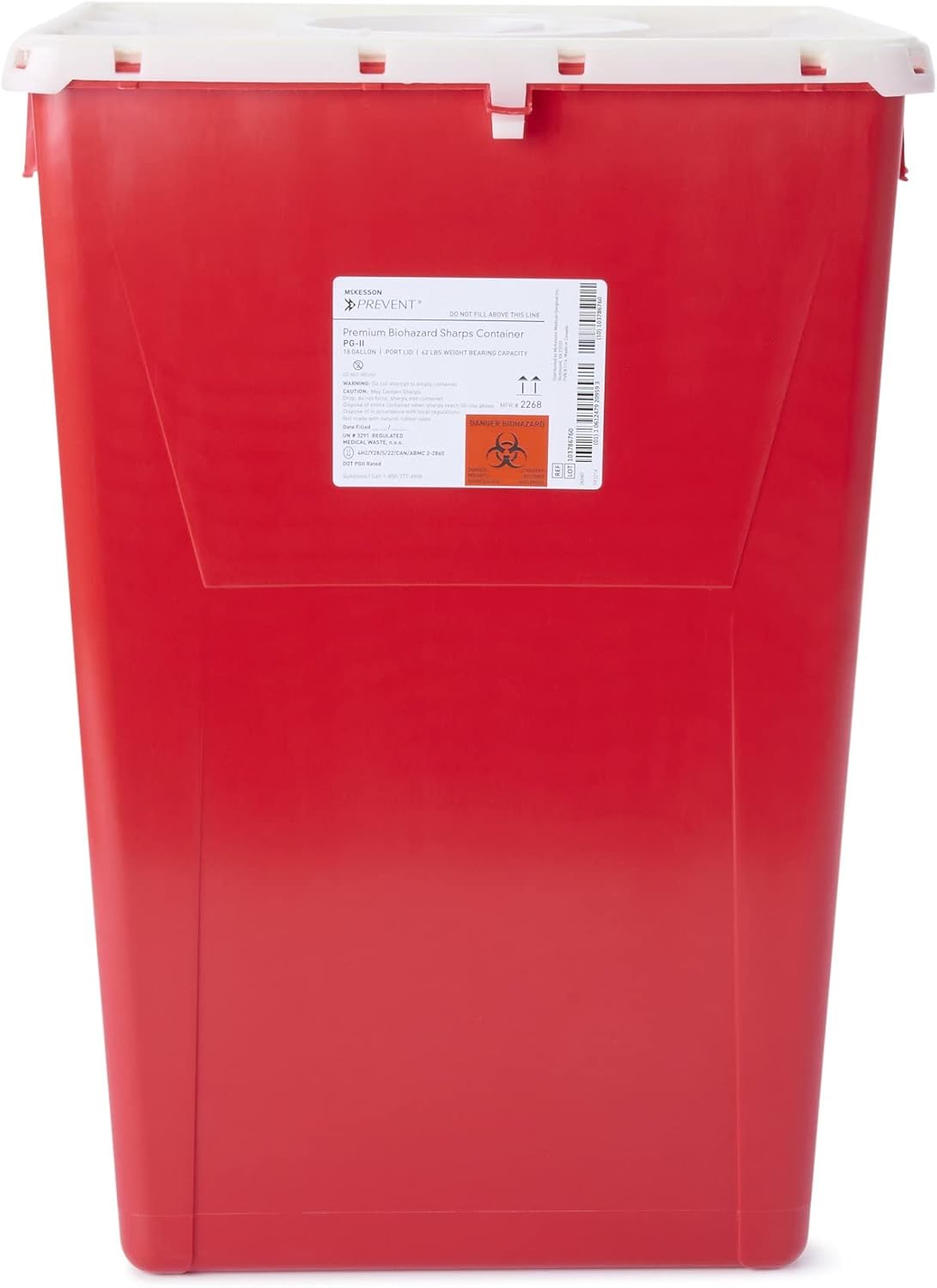 Prevent Premium Biohazard Sharps Container Vertical Entry, Rotating