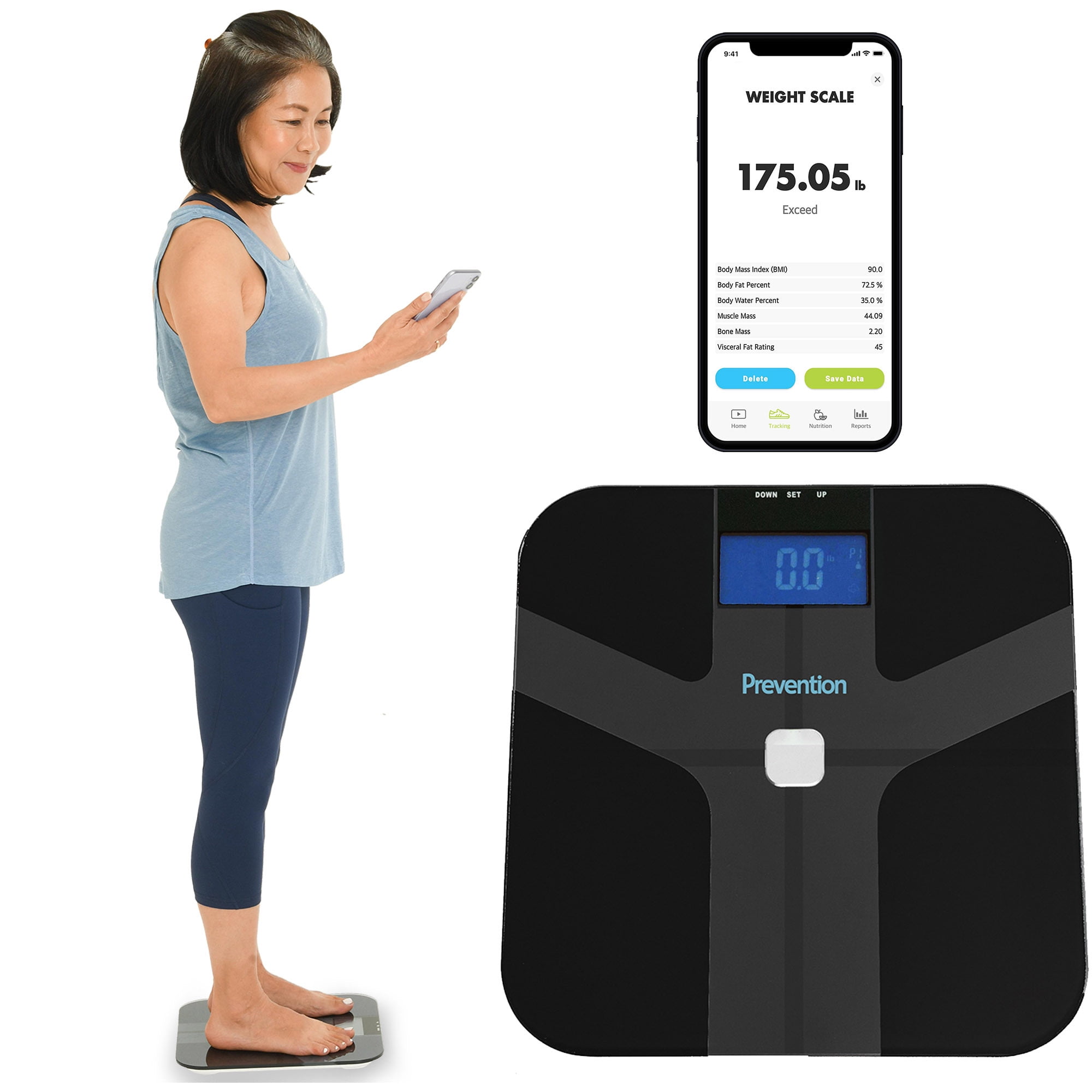 Prevention Health Sciences Bluetooth FDA Registered Body Fat Weight Scale  with Free App 