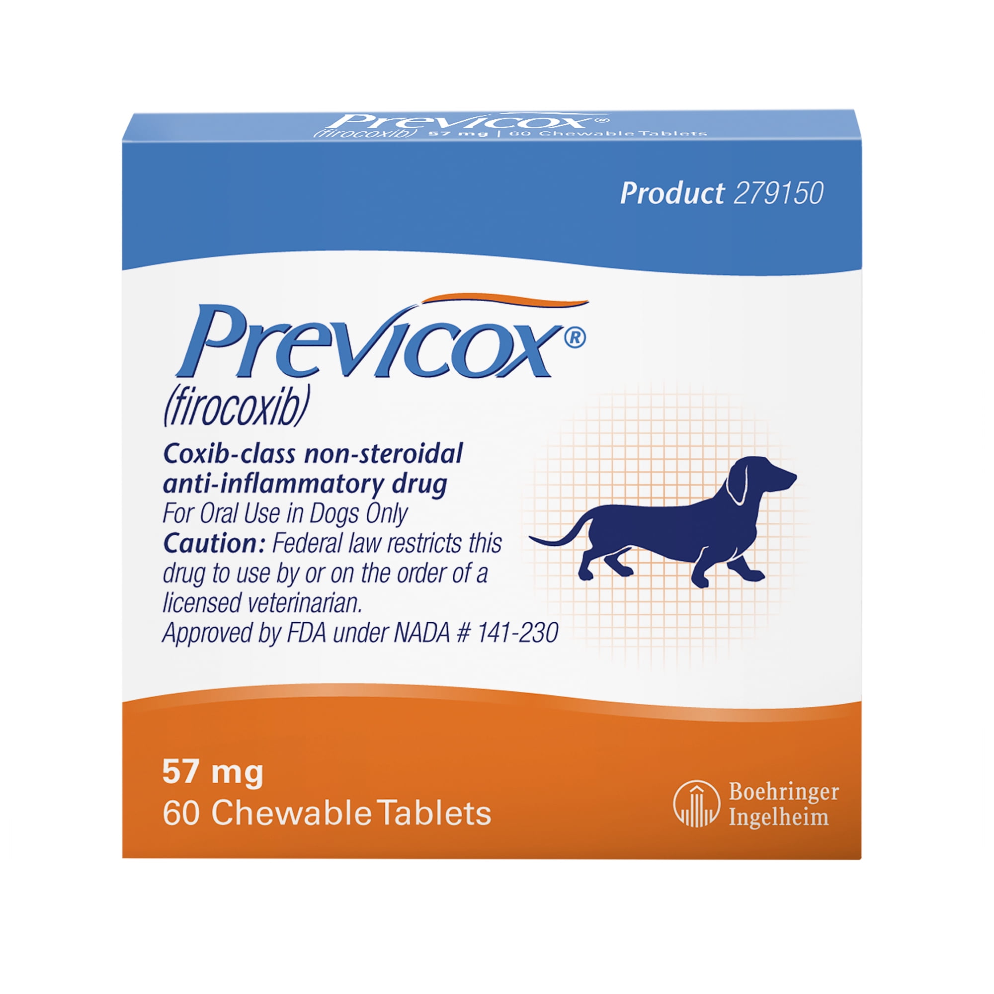 Previcox (Firocoxib) Anti-Inflammatory Chewable Tablets for Dogs, 57mg