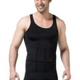 thumbnail image 1 of Previn Men's Shapewear Tank Tops Vest Tummy Control Slim Tight Medium Soft Compression Vest Nylon Summer Black Small, 1 of 1