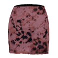 thumbnail image 1 of Previn Women's Bodycon Skirt Mini Floral Printed Summer Vintage Elastic Waist Elastic Mid Rise Mid Thigh Fashion Red1 8-10, 1 of 1