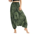 thumbnail image 1 of Previn Women's Boho Yoga Pants High Waisted Lightweight Yoga Loose Soft Hippie Harem Pants Indian Bohemian Dance Beach Pants A01203 Small-Large, 1 of 5