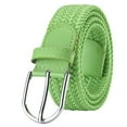 thumbnail image 1 of Previn Women's Braided Adjustable Belts Canvas Casual Medium Holeless D Ring Buckle Braid Summer Belt Green X-Small-Large, 1 of 2