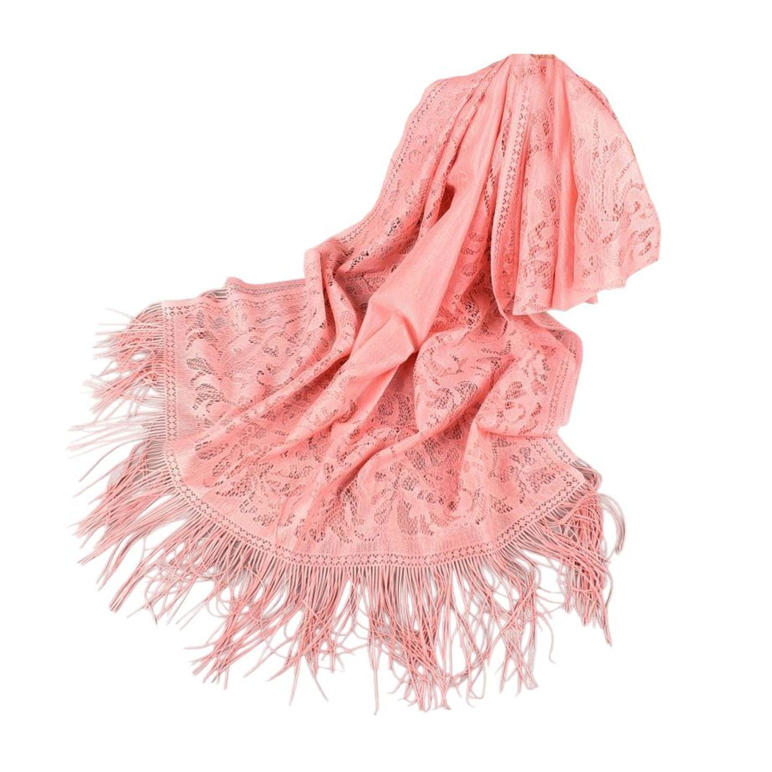 NEW Stylish Knitted Ruffle Scarf - pink red