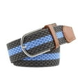 thumbnail image 1 of Previn Women's Canvas Belt Buckle Braid Holeless Belt Chic D Ring Medium Metal Adjustable Belts All Seasons Grey X-Small-Large, 1 of 1