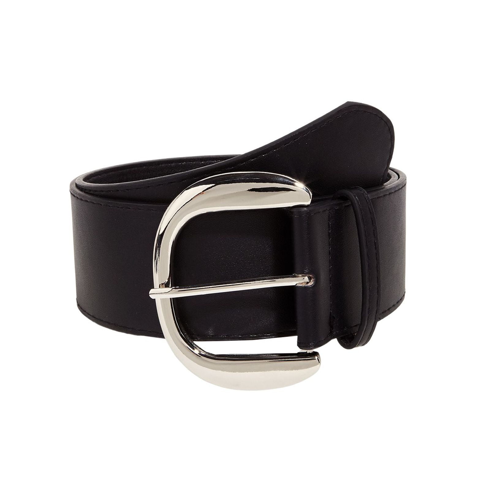 Square Buckle Thick Vegan Leather Belt Black Suede Square Buckle Belt - Black | BeltBe | Wolf & Badger main image 3