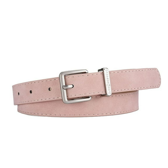 Previn Women's Faux Leather Belt For Dress Metal Belt Buckle Casual Summer Vintage Regular Fit Medium Pink Small-Large
