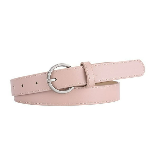 Previn Women's Faux Leather Belts Buckle Belt Casual Elegant Metal Buckle Summer v Party Groove Belt Pink X-Small-Large