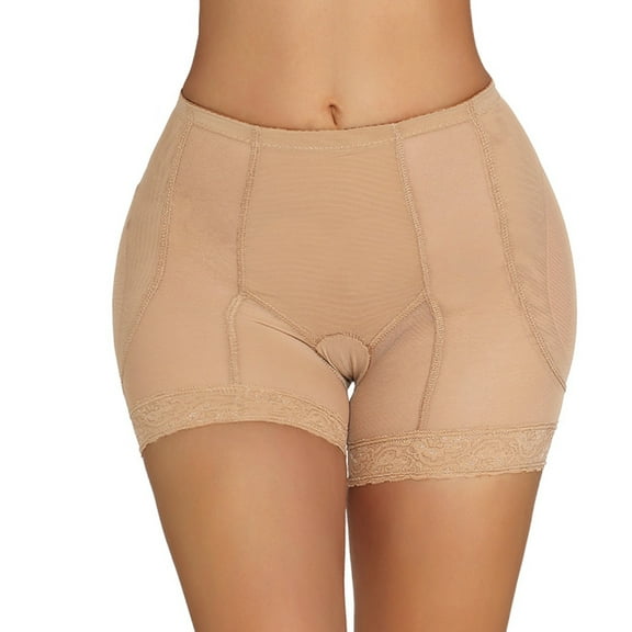 Previn Women's Hip Pads Shapewear Hip Dip Enhancer Butt Lifter Shaper Panties Mesh Tummy Control Seamless Padded Underwear Shaping Thigh Shorts Nude 0