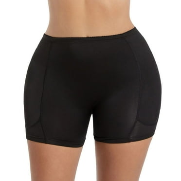 Previn Women's Hip Pads Shapewear Shorts Butt Lifting Padded Tight Padding Boyshort Slim Mid Thigh Shaper Wedding Thin Black X-Small