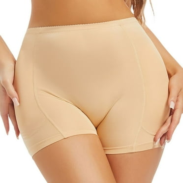 Previn Women's Hip Pads Shapewear Shorts Butt Lifting Padded Tight Padding Boyshort Slim Mid Thigh Shaper Wedding Thin Nude Small