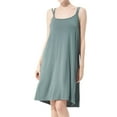 thumbnail image 1 of Previn Women's Plus Size Nightgown Cotton Sleeveless Night Dress Soft Stretch Knee Length Scoop Neck Comfy Midi Sleep Dress Backless Strappy Flowy Summer Sleepwear Green 3X-Large, 1 of 4
