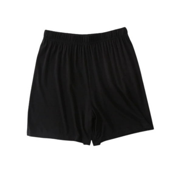 Previn Women's Soft Pajama Shorts Modal Sleepwear Fall Light Sleep Shorts Lightweight Loose Summer Elastic Waist Loungewear Black Medium