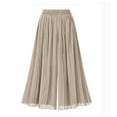 thumbnail image 1 of Previn Women's Wide Leg Pants Capri Soft Lightweight Slimming Summer Travel Crop Pants Palazzo Cropped High Waisted Khaki 4, 1 of 1