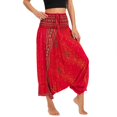 thumbnail image 1 of Previn Women's Yoga Pants Boho Bohemian High Waisted Baggy Stretch Boho Comfy Beach Dance Loose Harem Pants Casual Pants Red One Size, 1 of 4