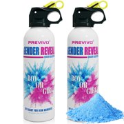 Previvo Gender Reveal Fire Extinguisher Set - 2 Pcs Bule Gender Reveal Powder Cannon - 100% Biodegradable Party Supplies- For Memorable Baby Gender Reveal Decorations & Ideas