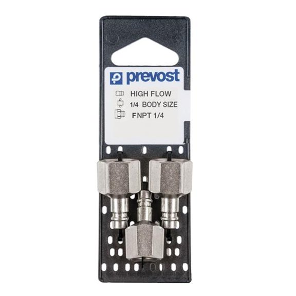 Prevost PRVERP076201P3 0.25 in. High Flow Interchange Parallel Plug On Plate, Tapered FNPT - Treated Steel