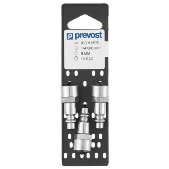 Prevost PRVIRP066201P3 0.25 in. Industrial Interchange Parallel Plug On Plate, Tapered FNPT - Treated Steel