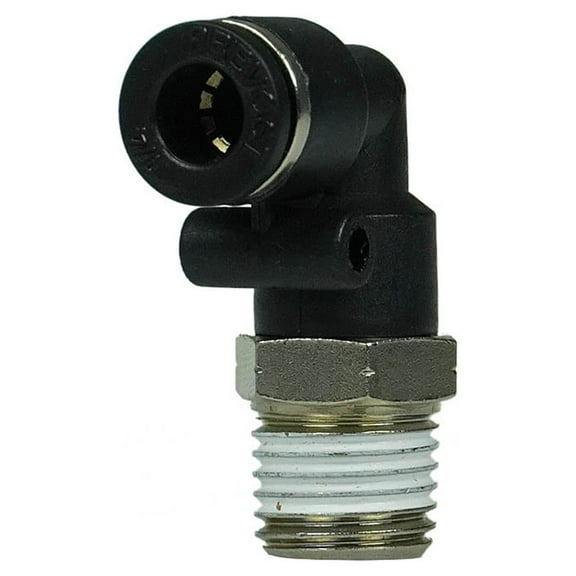 Prevost 1/4" Push-To-Connect X 1/4" MNPT Push Lock To Male NPT Connection Elbow