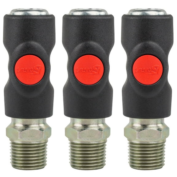 Prevost Push Button Automotive Style Truflate Coupler USI061253 1/2" NPT 3 Pack