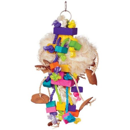 Prevue Bodacious Bites Tough Puff Bird Toy [Bird, Toys] 1 Pack - (7"W x 17"H)