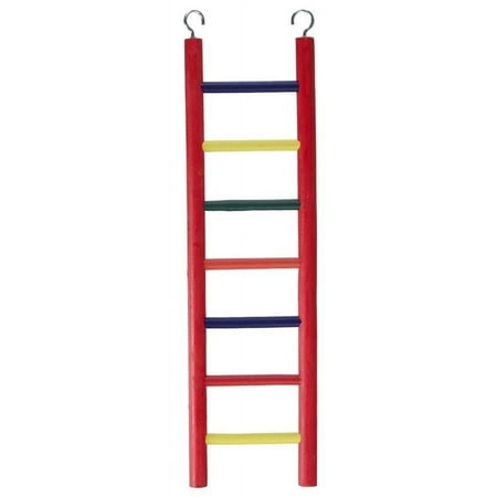 Prevue Carpenter Creations Hardwood Bird Ladder Assorted Colors [Bird, Ladders Wood] 7 Rung 15" Long