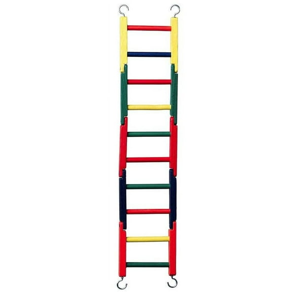 Prevue Carpenter Creations Jointed Wood Bird Ladder 20 Inch Long Multicolor [Bird, Ladders Wood] 1 count