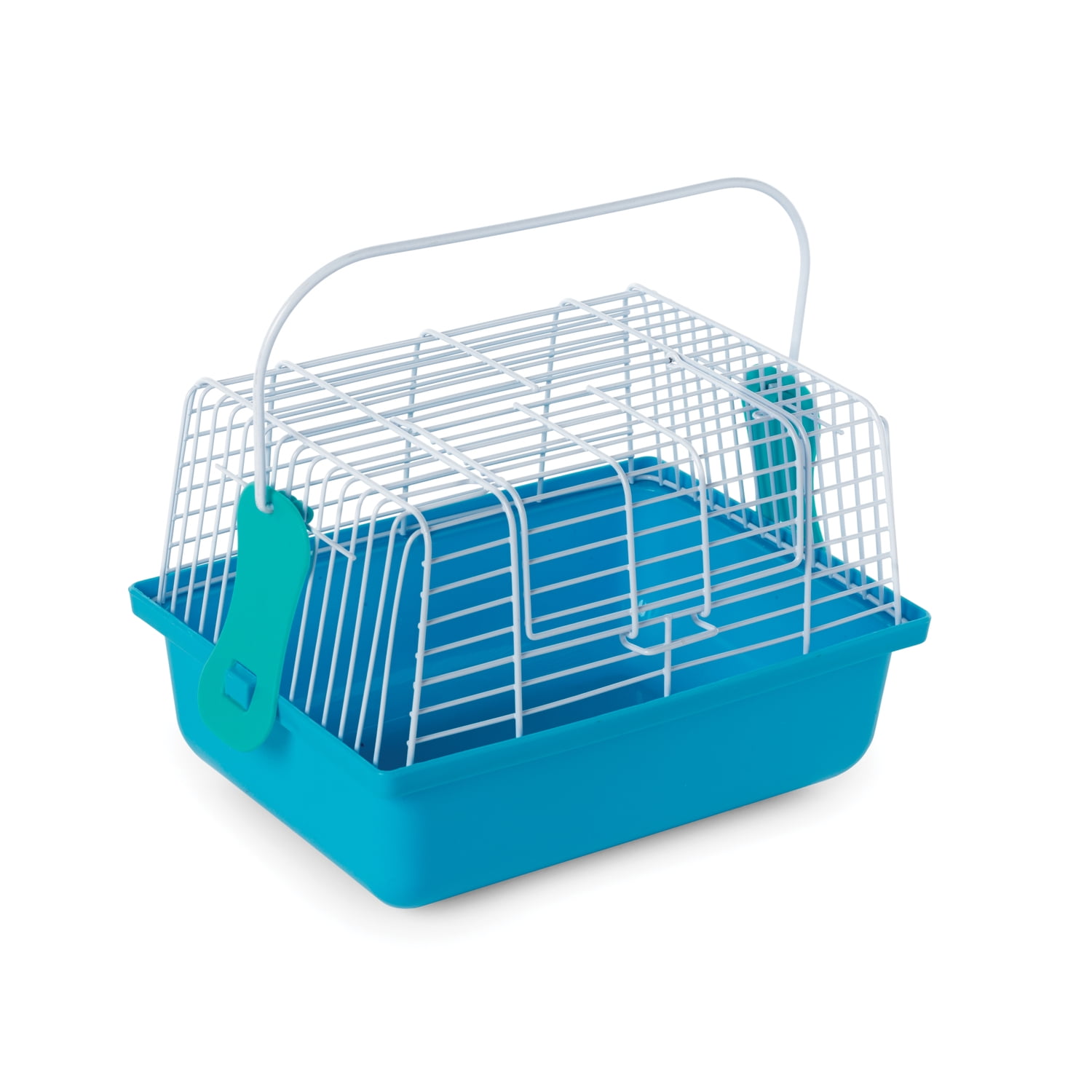Small Blue Plastic Travel Cage for Birds and Small Animals
