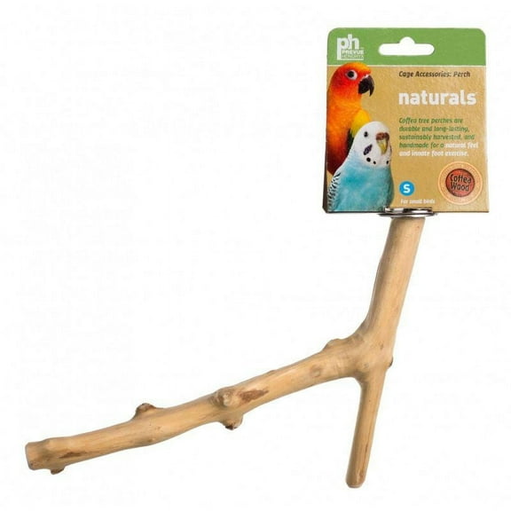 Prevue Naturals Y-Branch Perch - Coffea Wood [Bird, Perches Wood] 9"L x 1/2"-1"D - (Small Birds)