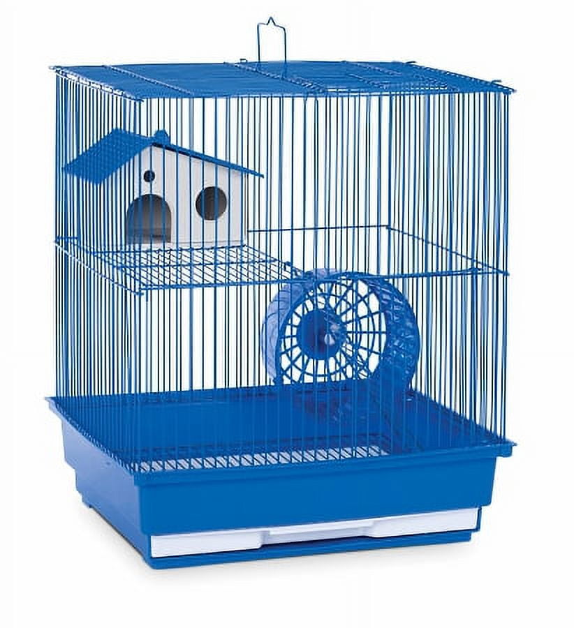 Image showcasing Prevue Pet Products 2-Story Hamster & Gerbil Cage in Blue, Plastic and ...