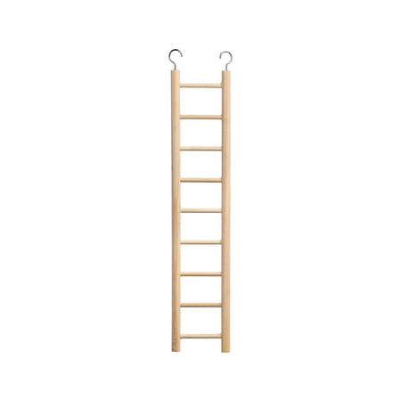 Prevue Pet Products 2.63 in Hanging Pine Wooden Bird Net Ladders with 9-rung Bird Ladder Beige, 14-1/2-inch, (1 Pack)