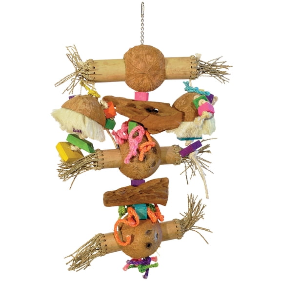 Prevue Pet Products Bodacious Bites Bamboo Shoots Bird Toy - Accessories for Large and XL Birds & Parrots, Hanging Cage Toy for Climbing, Chewing, Beak Exercise, and Physical & Mental Enrichment