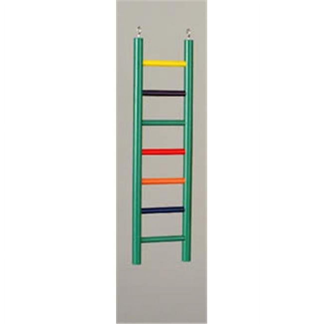 Prevue Pet Products Carpenter Creations 7 Rung Solid Wood Ladder - Multicolor - 15 in