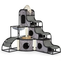 Prevue Pet Products Catville Tower Cat Activity Center in Gray, 56 inches Tall