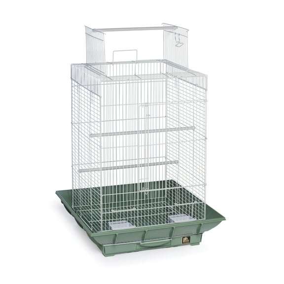 Prevue Pet Products Clean Life Playtop Bird Cage - Green SP851G/W