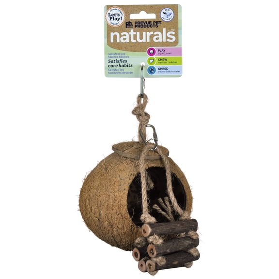 Prevue Pet Products Climb & Hide Coco Cave with Ladder Small Animal Accessory 11056