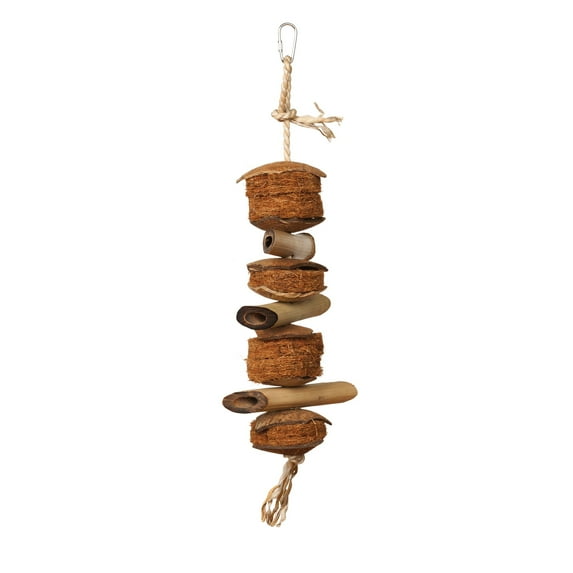 Prevue Pet Products Naturals Preen & Pacify Coco & Bamboo Bird Toy 62800