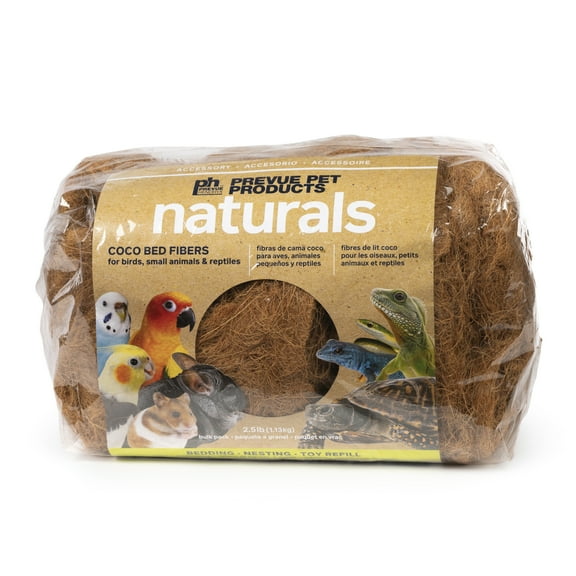 Prevue Pet Products Coco Bed Fibers for Small Animal and Reptile Habitats - 2.5 lb Bulk Package