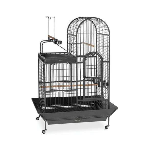 Prevue Pet Products Deluxe Parrot Play Top Birdcage, Black Hammertone