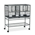 thumbnail image 1 of Prevue Pet Products Hampton Deluxe Divided Breeder Cage with Stand, Black Hammertone, 1 of 5