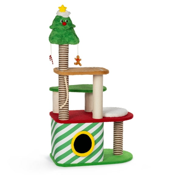 Prevue Pet Products Kringle Cat Chateaux Cat Tree